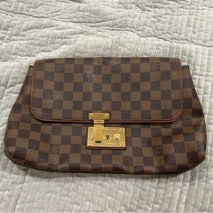 Louis Vuitton Brown Checkered Clutch